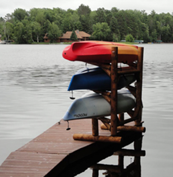 Wood Kayak Rack, Outdoor Kayak Storage