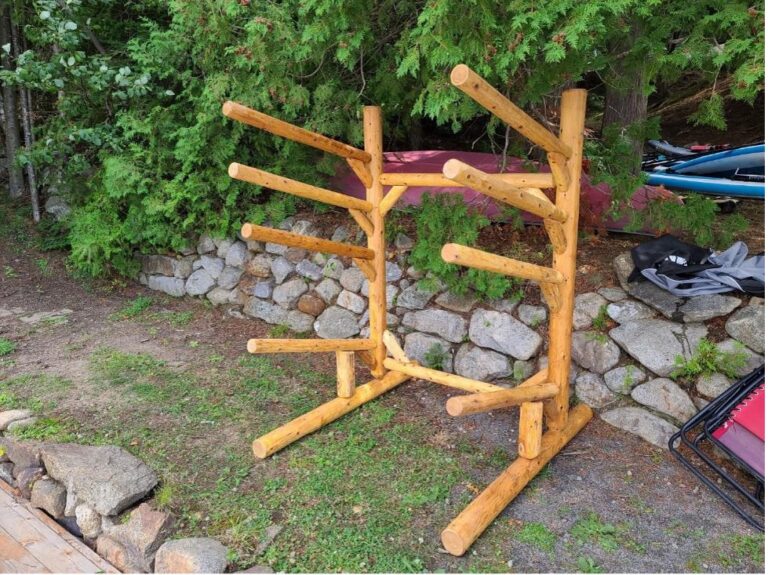 SUP & Canoe Rack | Log Racks for Storing Canoes & Standup Paddleboards