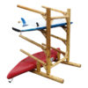 4 Place One Sided Log Kayak Rack