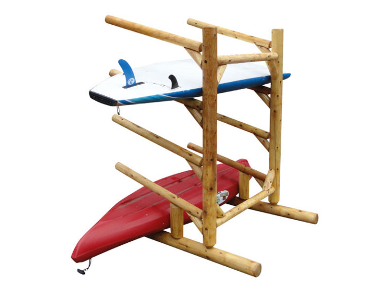 4 Place Log Kayak Rack 