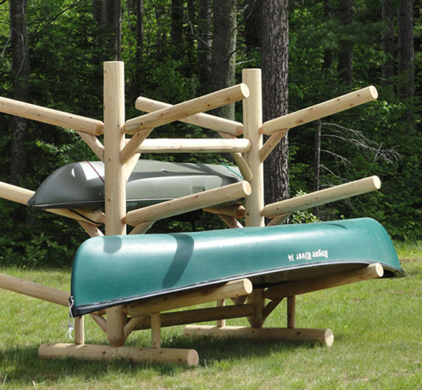 Canoe Storage Systems Vermont | Log Canoe Storage Racks VT